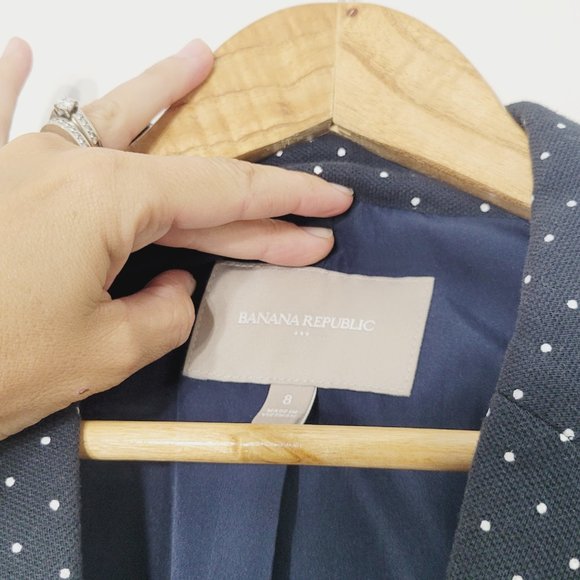 Banana Republic Navy Polka Dot Blazer - Picture 2 of 9